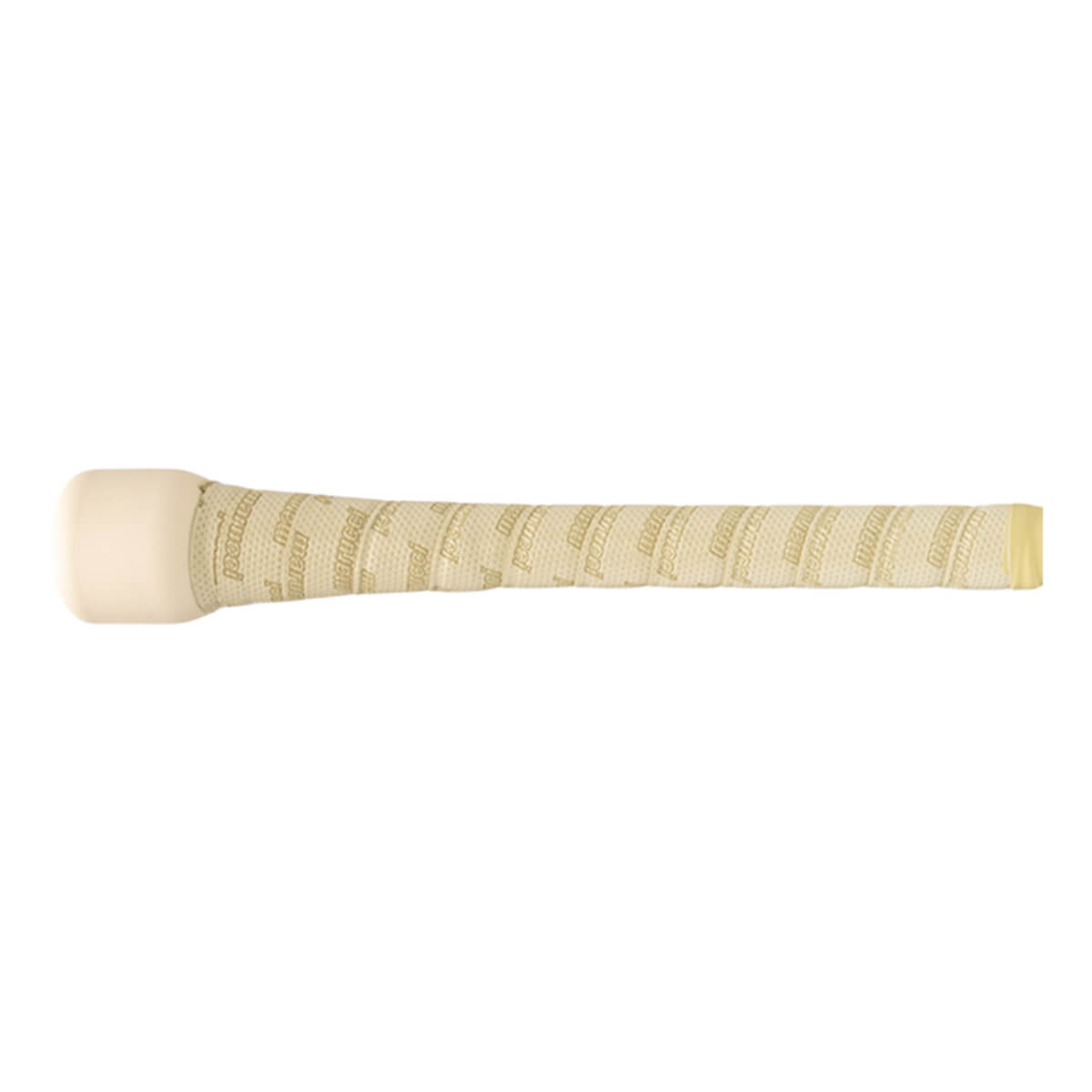 Side view of a baseball bat grip with "Mizuno" text and a textured pattern.