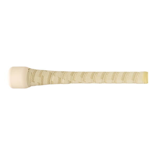 Side view of a baseball bat grip with "Mizuno" text and a textured pattern.