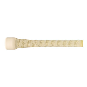 Side view of a baseball bat grip with "Mizuno" text and a textured pattern.