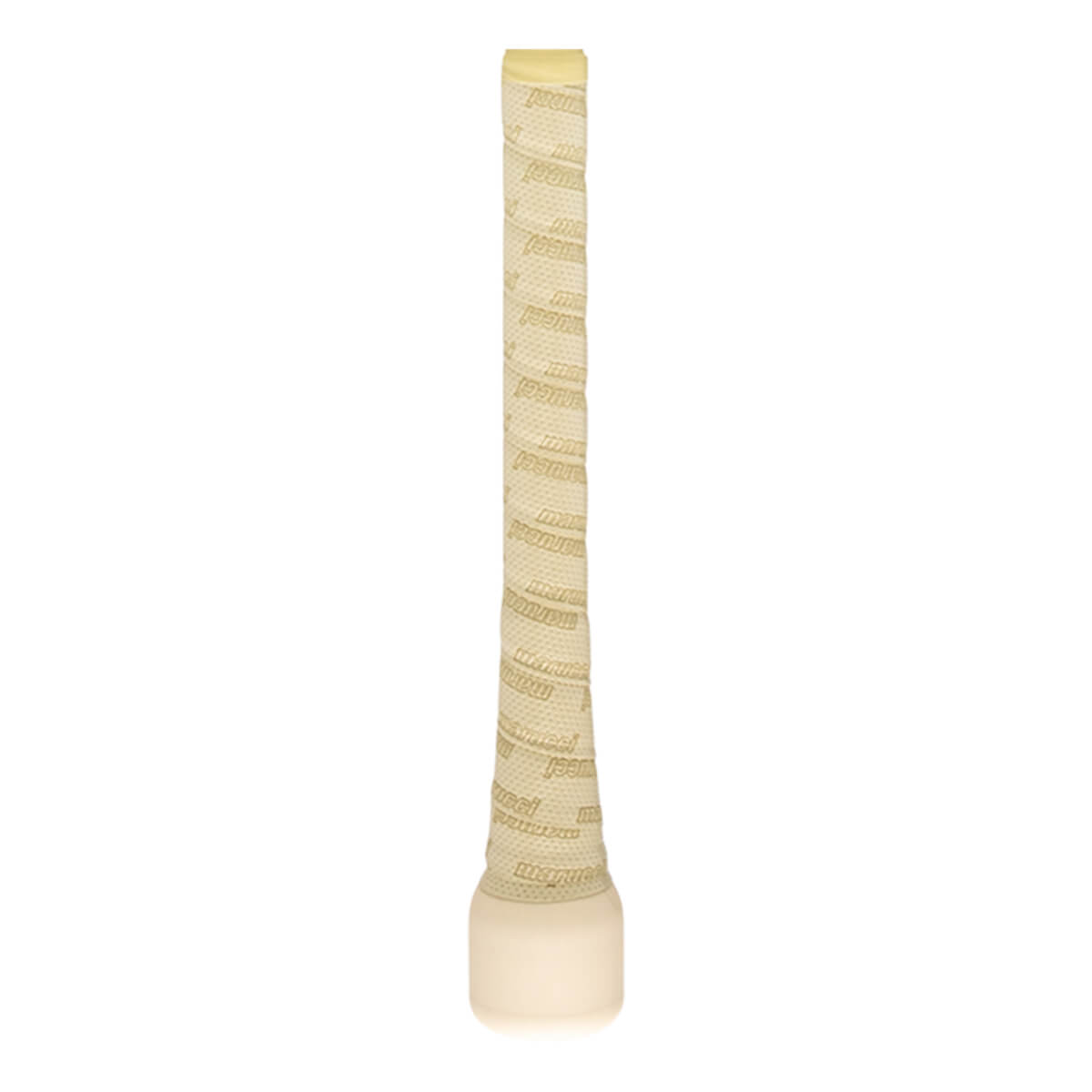 Side view of a baseball bat grip with "Marucci" text and a textured pattern.