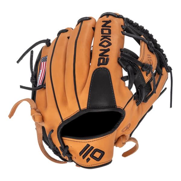 Nokona Alpha Select S-400 11.5" Youth Baseball Glove: S-400I-BLK: Image #455694