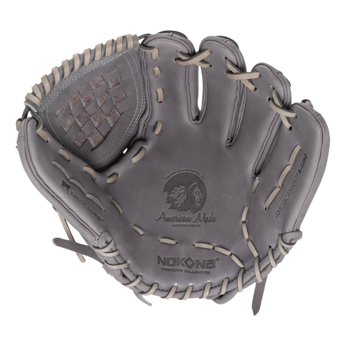 Nokona American Kip 12.5" Fastpitch Softball Glove: A-V1250CGR: Image #455039