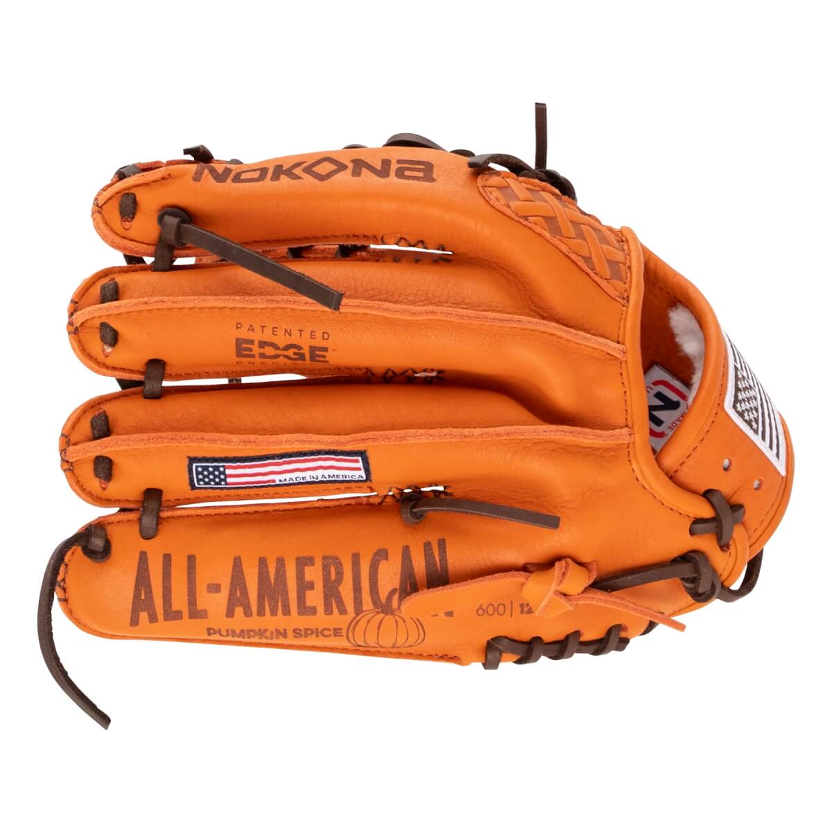 Nokona S1 All American EP Pumpkin Spice 12" Baseball Glove: S1-600M-PS: Image #462634