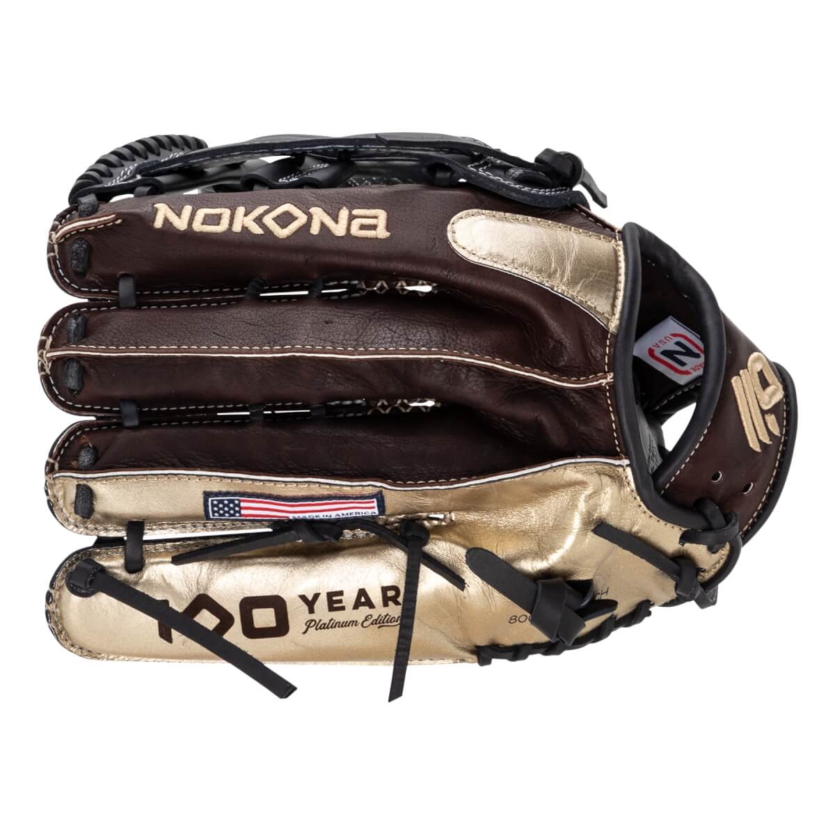 Nokona X2 100 Year Platinum Edition EP 12.5'' Youth Baseball Glove: X2-EP800H-100YR: Image #467164