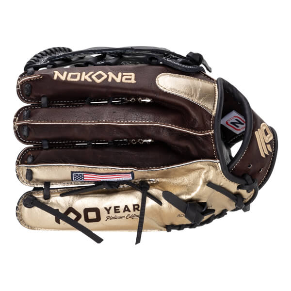 Nokona X2 100 Year Platinum Edition EP 12.5'' Youth Baseball Glove: X2-EP800H-100YR: Image #467164
