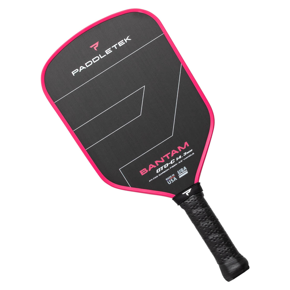 Paddletek Bantam GTO-C 14.3mm Carbon Fiber Pickleball Paddle: Image #458035