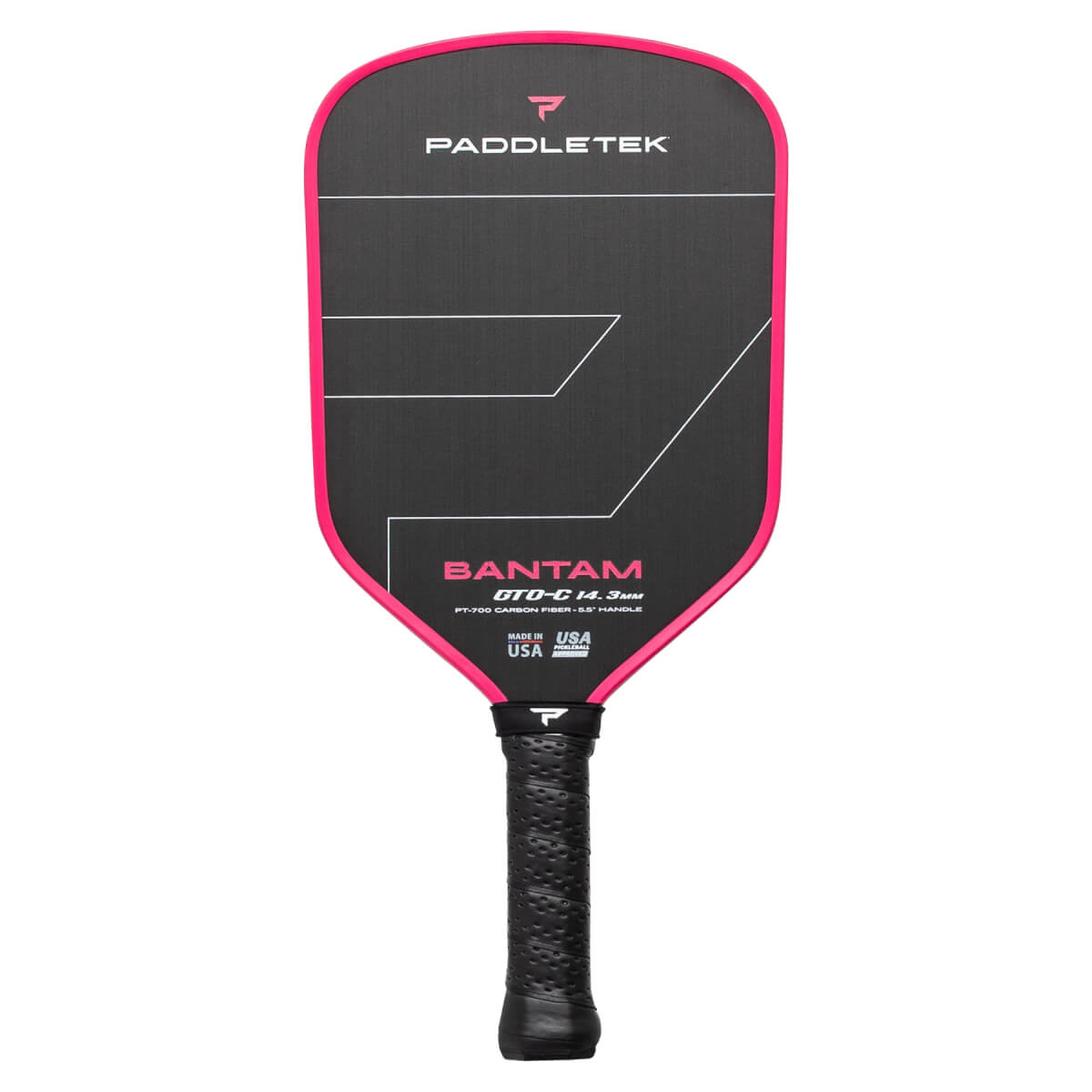 Paddletek Bantam GTO-C 14.3mm Carbon Fiber Pickleball Paddle: Image #458036