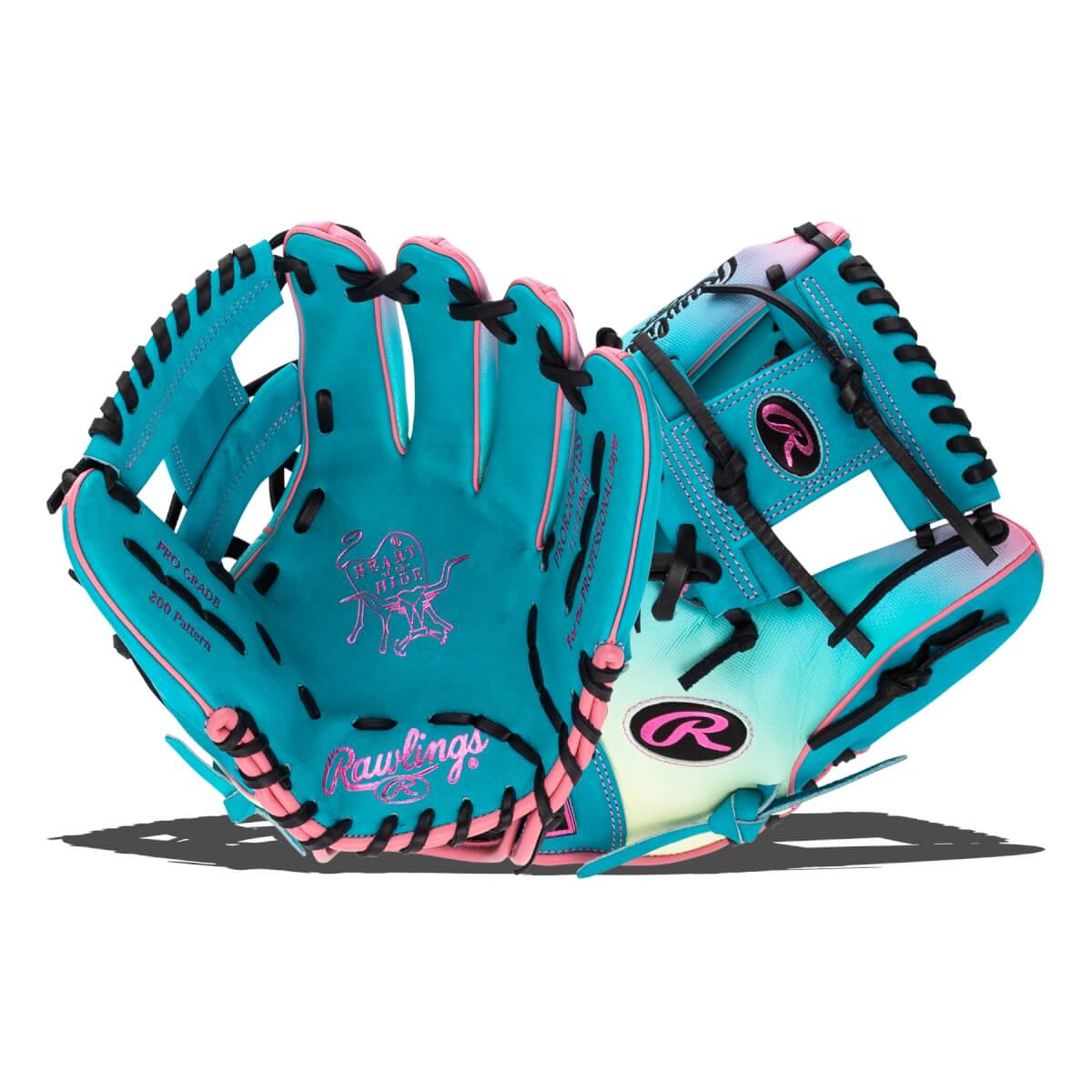 Rawlings Heart of the Hide Funburst 11.5" Baseball Glove: PROR204-2TESS: Image #457049