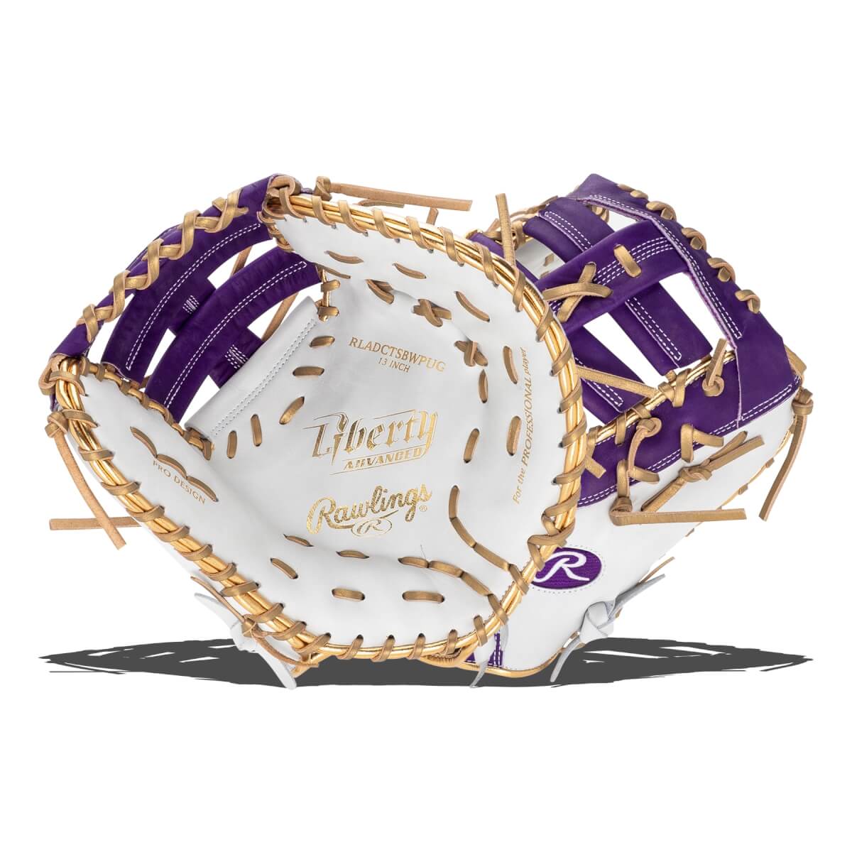 Rawlings Liberty Advanced Color Series 13" Fastpitch Softball First Base Mitt: RLADCTSBWPUG: Image #464488