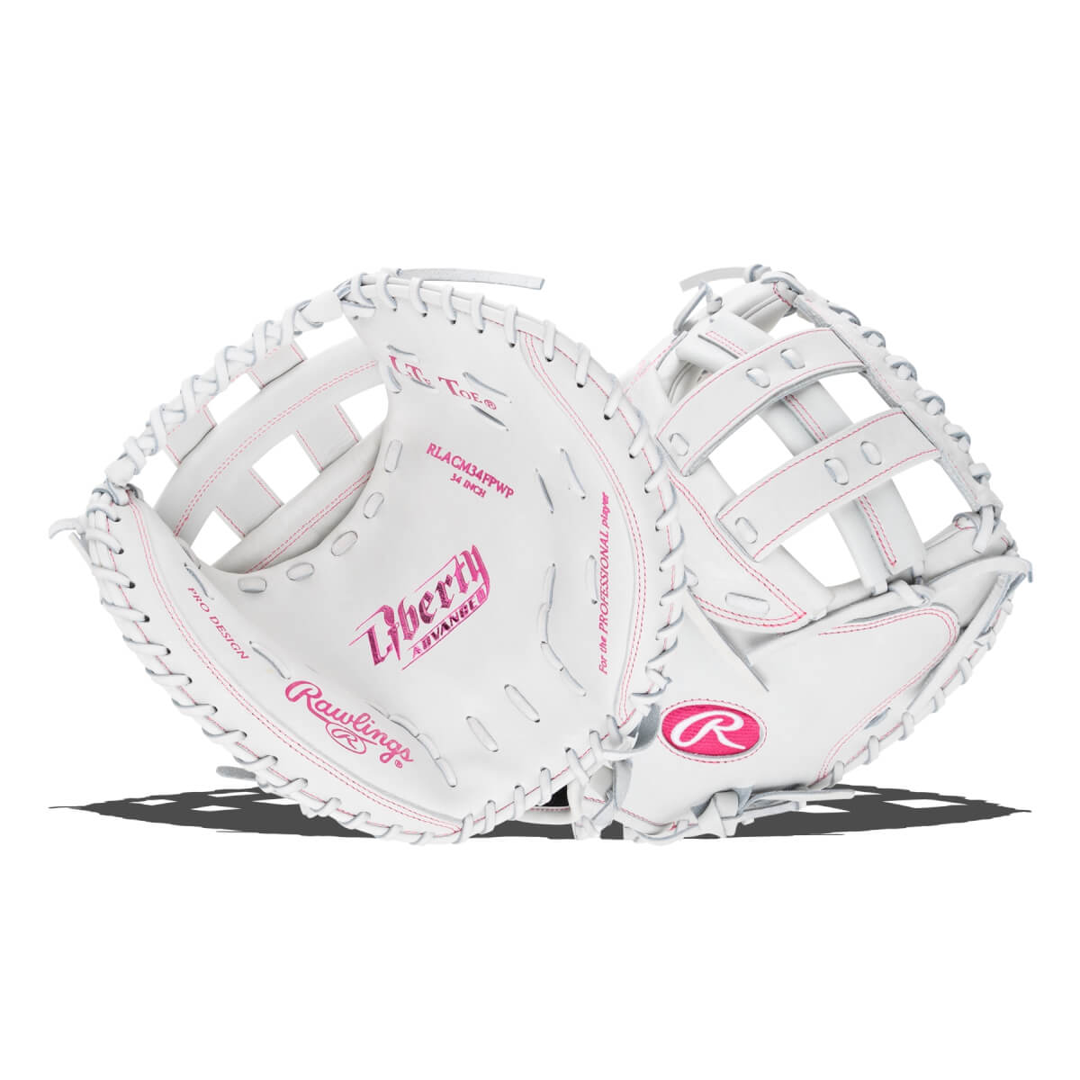 Rawlings Liberty Advanced Color Series 4.0 34" Fastpitch Softball Catcher's Mitt: RLACM34FPWP: Image #464842
