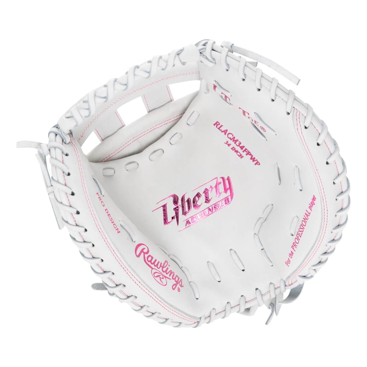 Rawlings Liberty Advanced Color Series 4.0 34" Fastpitch Softball Catcher's Mitt: RLACM34FPWP: Image #464847