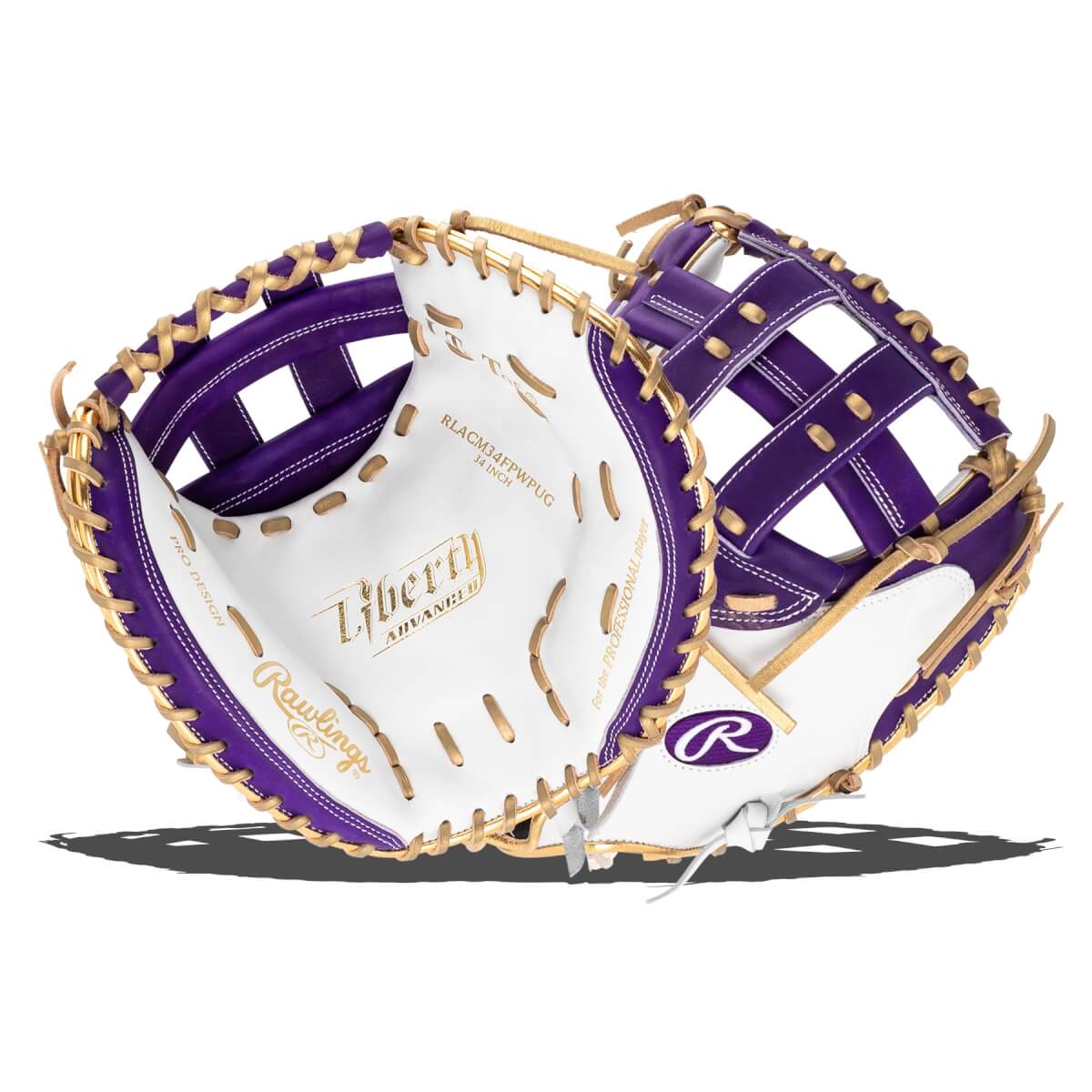 Rawlings Liberty Advanced Color Series 4.0 34" Fastpitch Softball Catcher's Mitt: RLACM34FPWPUG: Image #464456