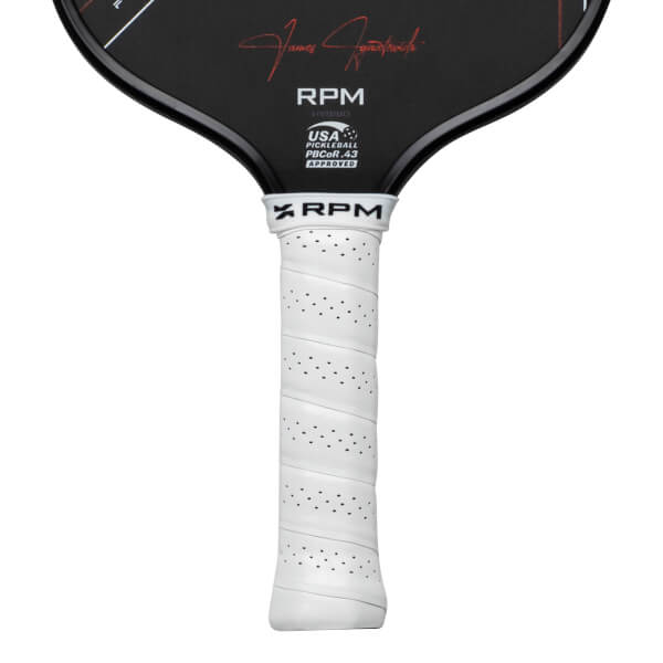 Close-up of the handle showing the white perforated grip and the "RPM" logo.