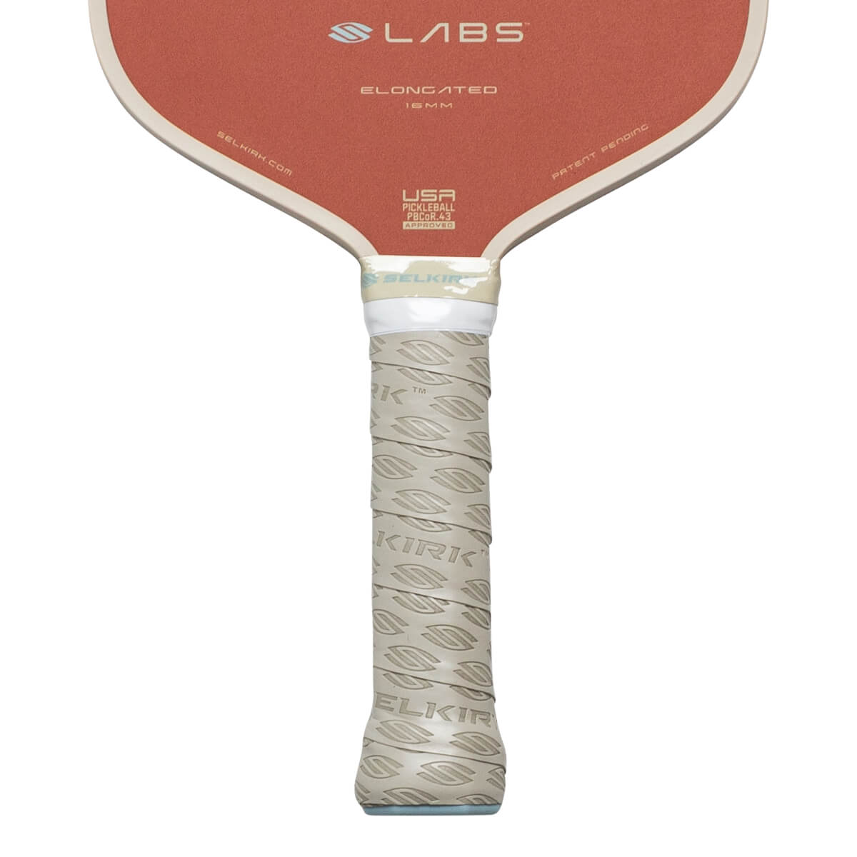 Close-up of the handle showing the "KIRK" logo and textured grip.