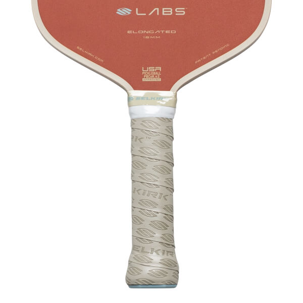 Close-up of the handle showing the "KIRK" logo and textured grip.