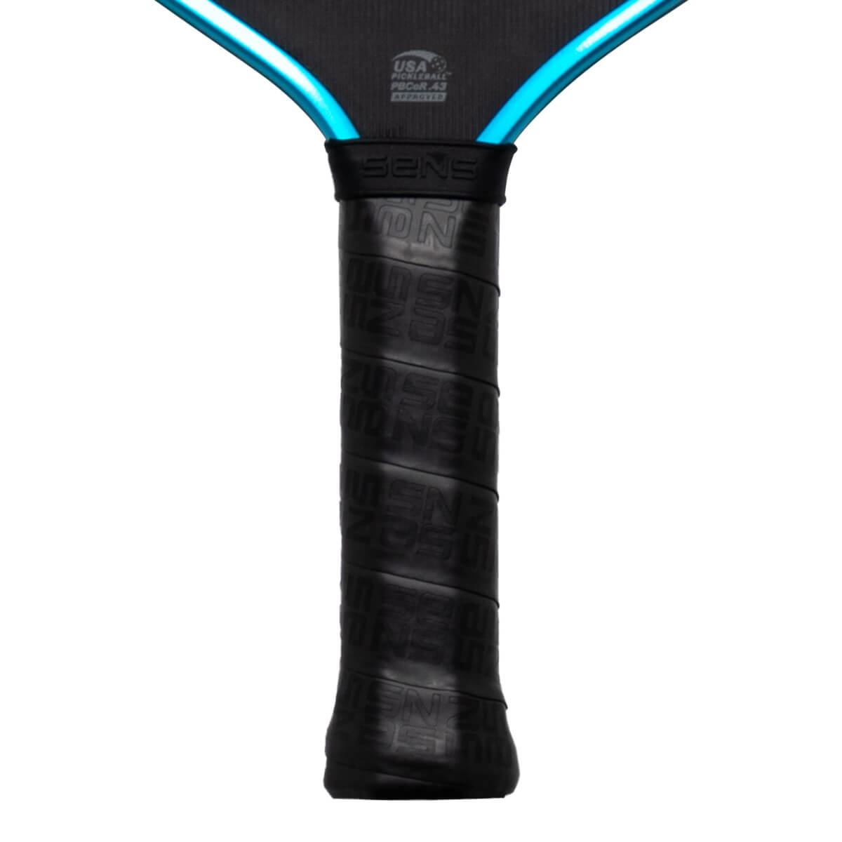 Close-up of the grip showing the "SENS" logo and "USA PICKLEBALL APPROVED" text.