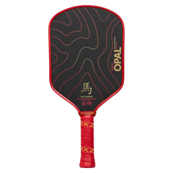 Six Zero Black Opal 14mm Carbon Fiber Pickleball Paddle