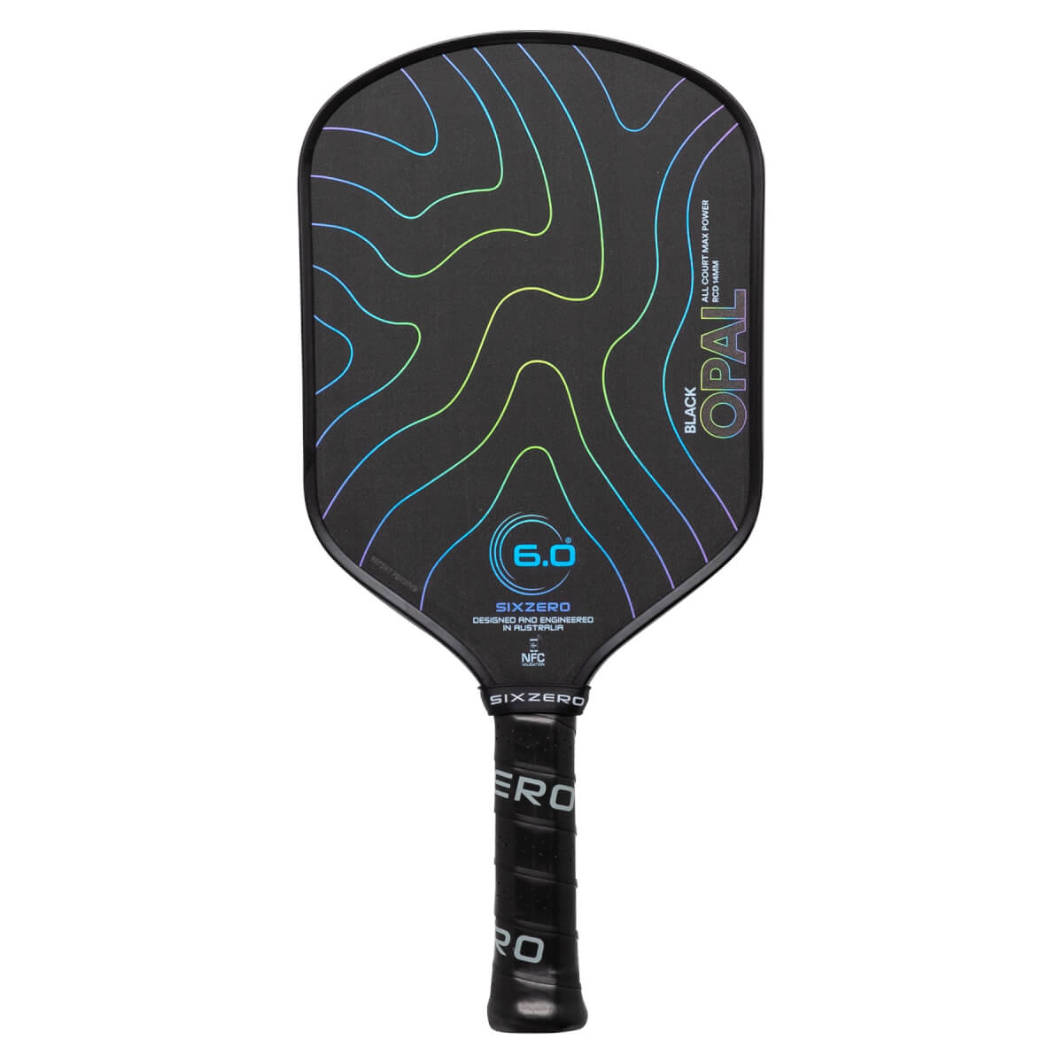 Six Zero Black Opal 14mm Carbon Fiber Pickleball Paddle: Image #464369