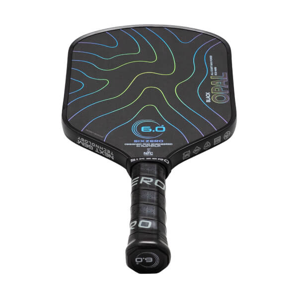 Six Zero Black Opal 14mm Carbon Fiber Pickleball Paddle: Image #464371