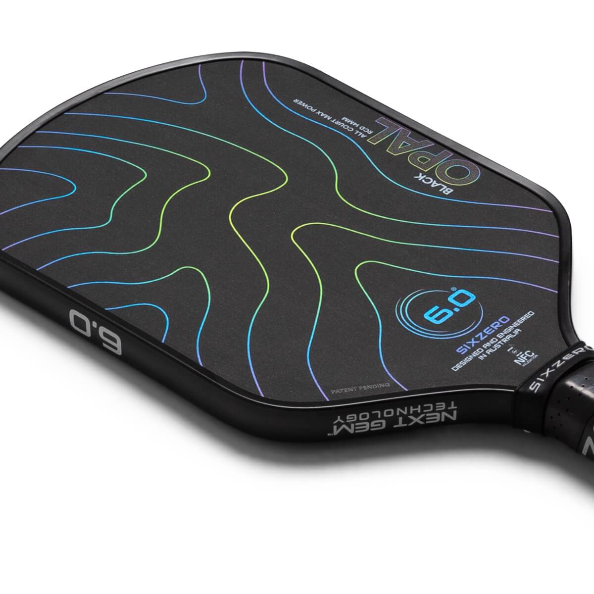 Six Zero Black Opal 14mm Carbon Fiber Pickleball Paddle: Image #464372