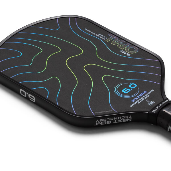 Six Zero Black Opal 14mm Carbon Fiber Pickleball Paddle: Image #464372