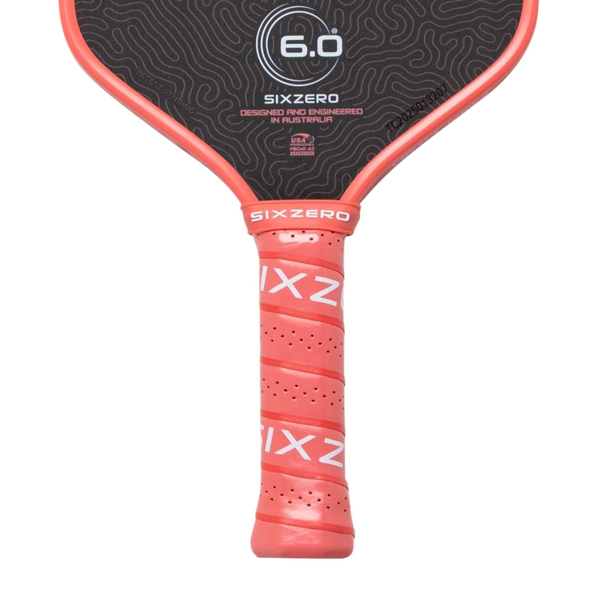 Six Zero Coral Carbon Fiber Pickleball Paddle: Image #465798