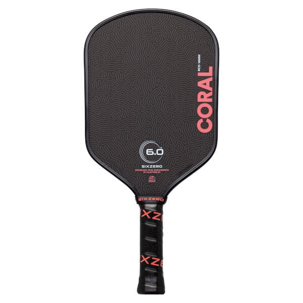 Six Zero Coral Carbon Fiber Pickleball Paddle: Image #465786