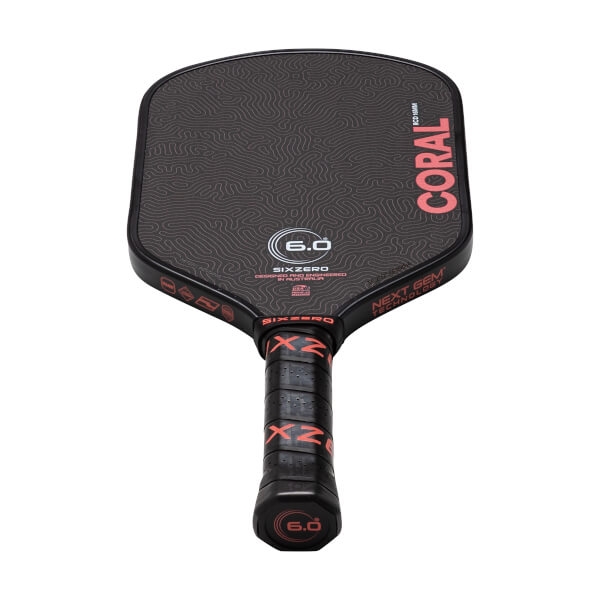 Six Zero Coral Carbon Fiber Pickleball Paddle: Image #465788