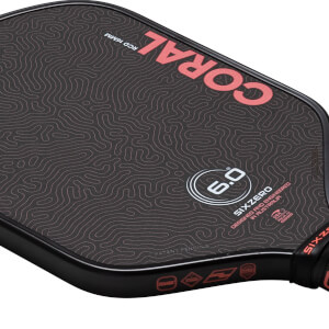 Six Zero Coral Carbon Fiber Pickleball Paddle: Image #465789