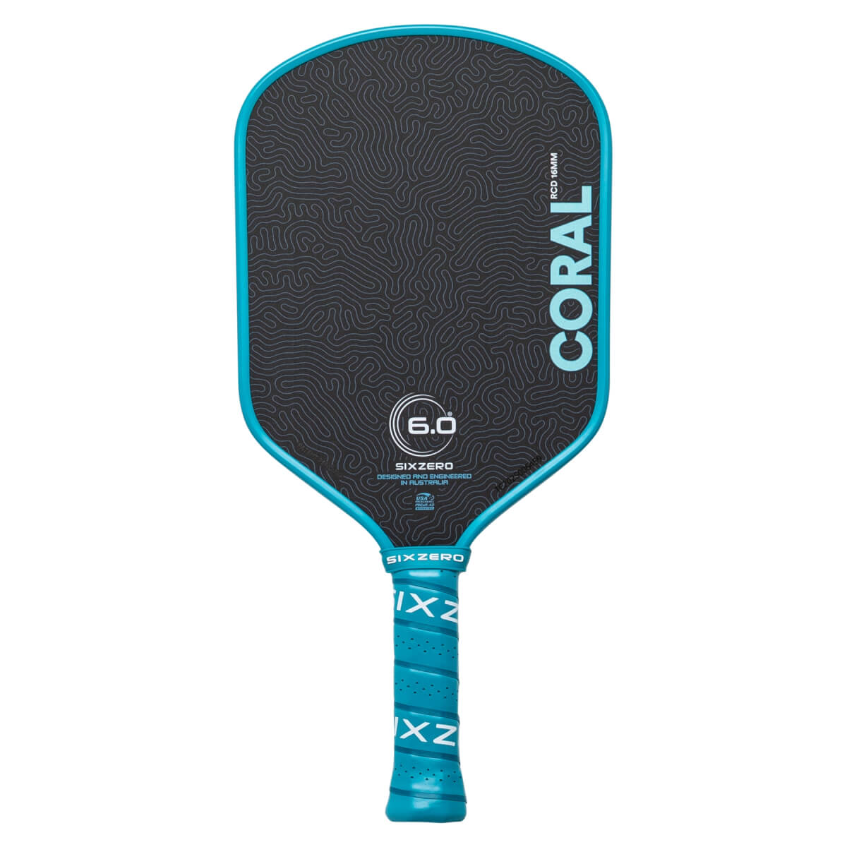 Six Zero Coral Carbon Fiber Pickleball Paddle: Image #465792