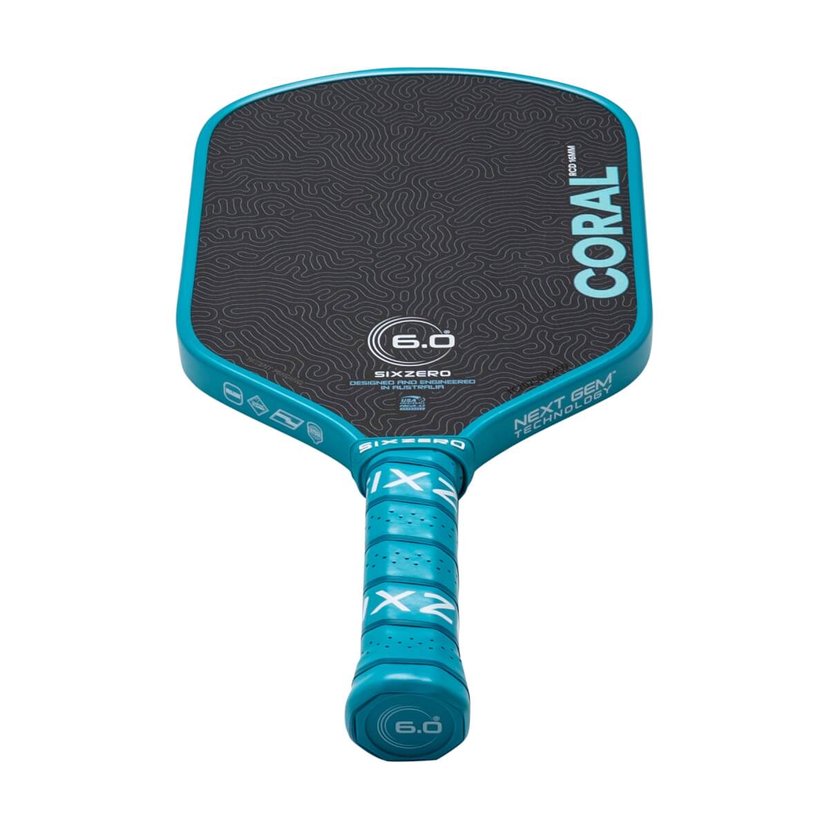 Six Zero Coral Carbon Fiber Pickleball Paddle: Image #465794
