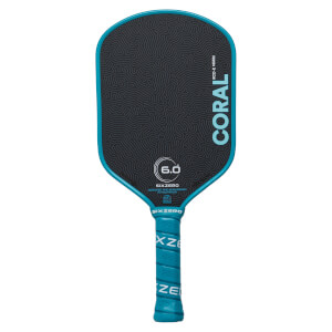 Six Zero Coral Elongated Carbon Fiber Pickleball Paddle: Image #466823