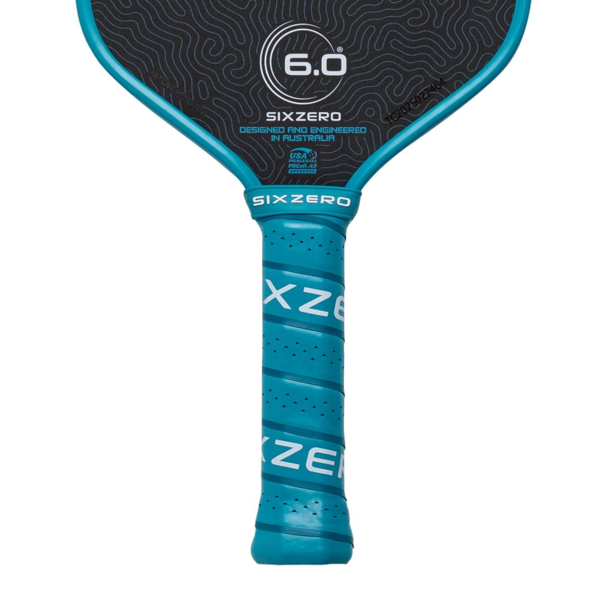 Six Zero Coral Elongated Carbon Fiber Pickleball Paddle: Image #466824