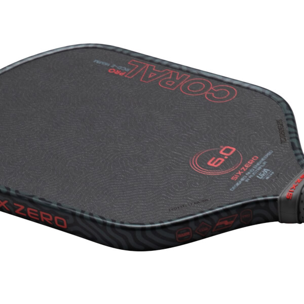 Six Zero Coral Pro Elongated UPA-A Carbon Fiber Pickleball Paddle