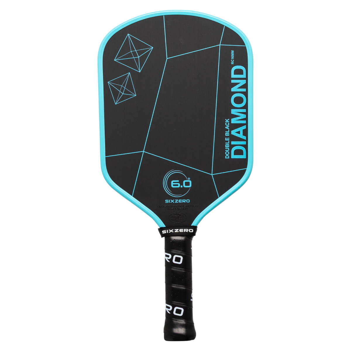 Six Zero Double Black Diamond Control 16mm Carbon Fiber Pickleball Paddle: Image #457420