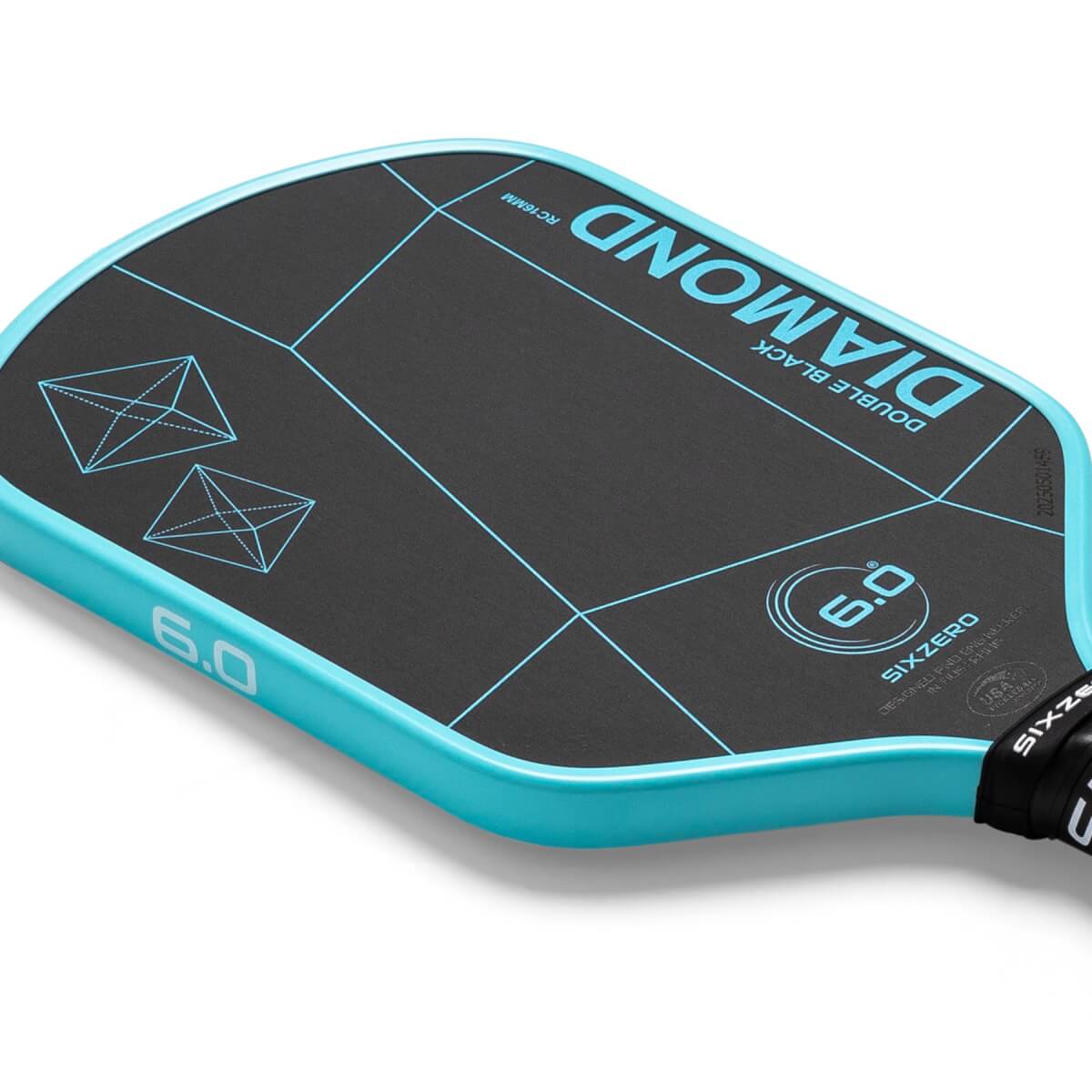 Six Zero Double Black Diamond Control 16mm Carbon Fiber Pickleball Paddle: Image #457423