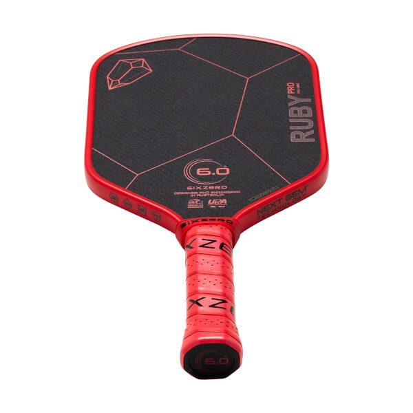 Six Zero Ruby Pro 14mm Aramid Fiber Pickleball Paddle: Image #463861
