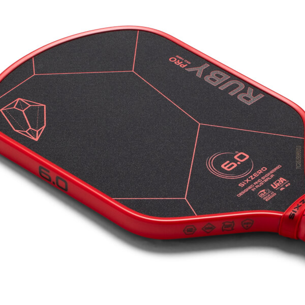 Six Zero Ruby Pro 14mm Aramid Fiber Pickleball Paddle: Image #463862
