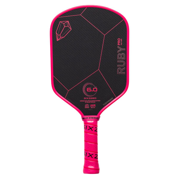 Six Zero Ruby Pro 14mm Aramid Fiber Pickleball Paddle: Image #463853