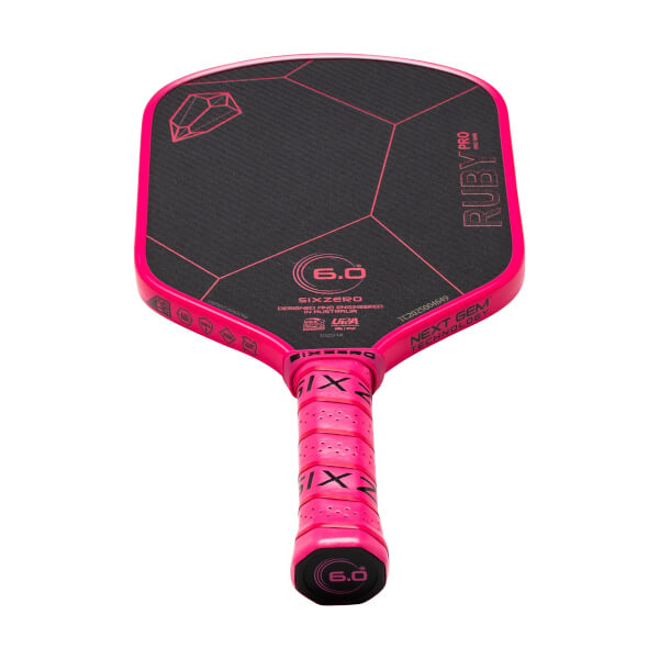 Six Zero Ruby Pro 14mm Aramid Fiber Pickleball Paddle: Image #463855