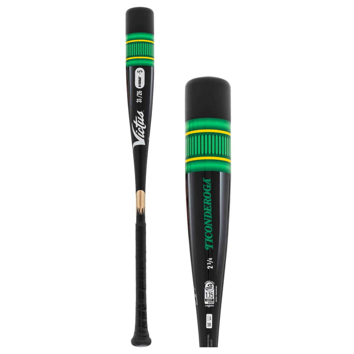 Victus Vibe Black Pencil -5 USSSA Baseball Bat: VSVIBPB5