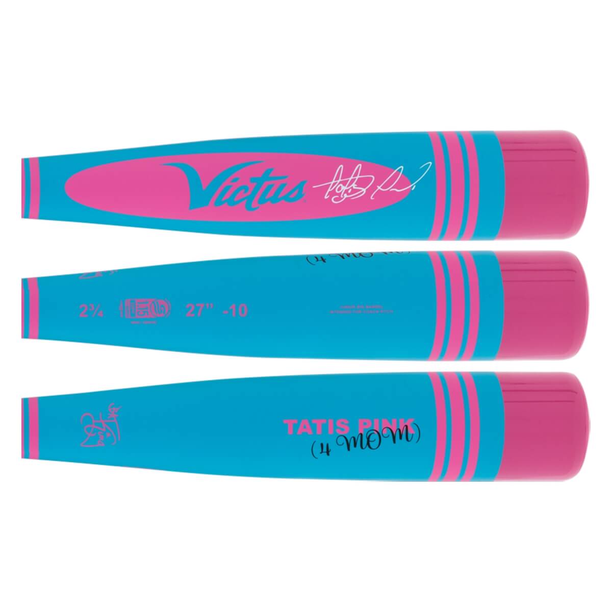 Victus Vibe Tatis Pink Pro-Crayon -10 USSSA Junior Big Barrel Baseball Bat: VJBBVIBC-FT: Image #456580