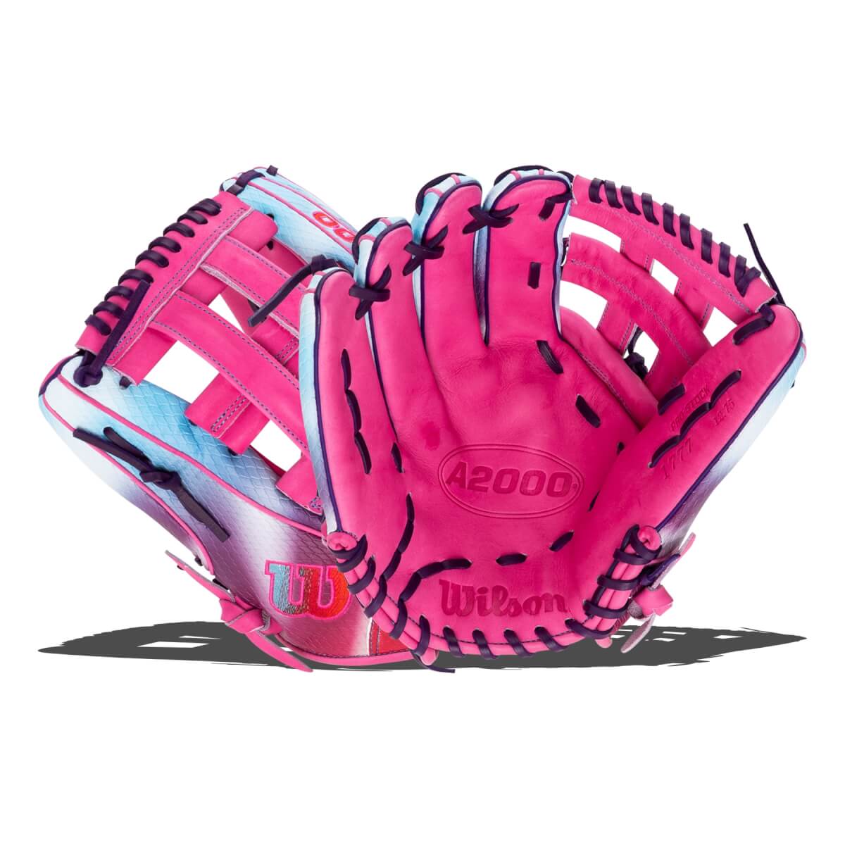 Wilson A2000 1777 Raspberry Clouds 12.75" Baseball Glove: WBW1042601275: Image #463899