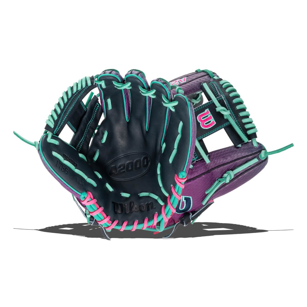 Wilson A2000 1786 Omaha Grape Flamingo 11.5" Baseball Glove: WBW104085115: Image #462051