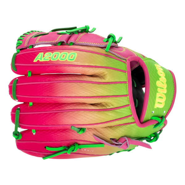 Wilson A2000 B2 Omaha Cherry Limeade 12" Baseball Glove: WBW10408112: Image #462094