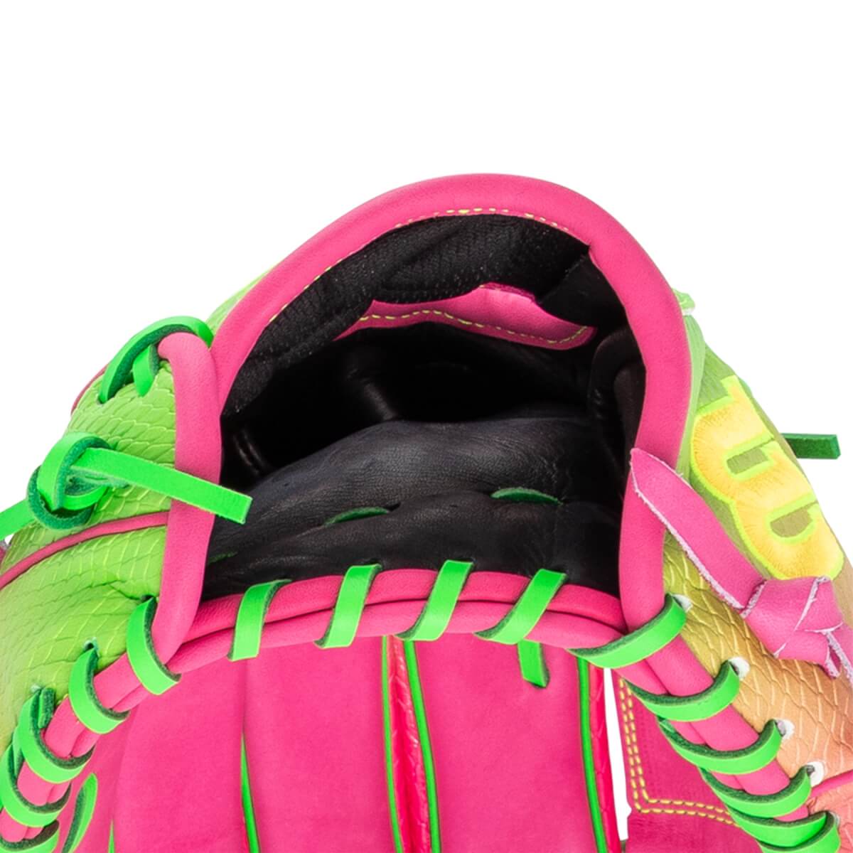 Wilson A2000 B2 Omaha Cherry Limeade 12" Baseball Glove: WBW10408112: Image #462097